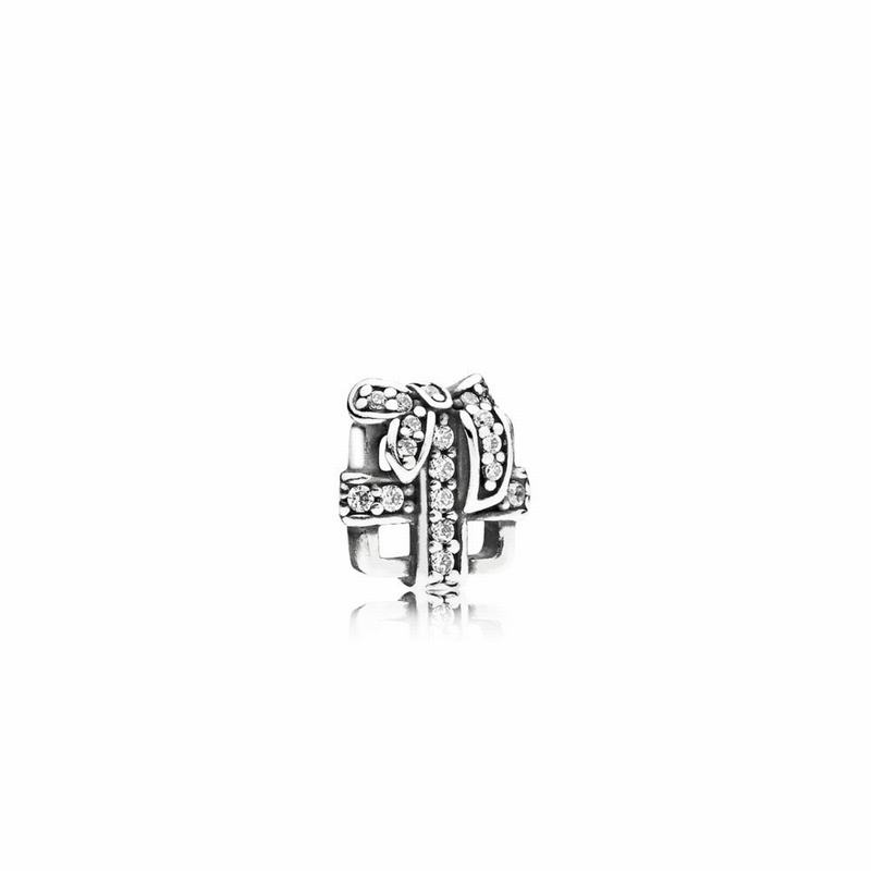 Pandora Precious Gift Petite Locket Charm - Sterling Silver/Cubic Zirconia - Canada | CQ4058YT